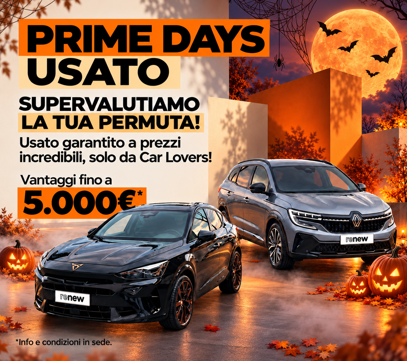 Promozione Halloween Tra SUV, Luna E Zucche